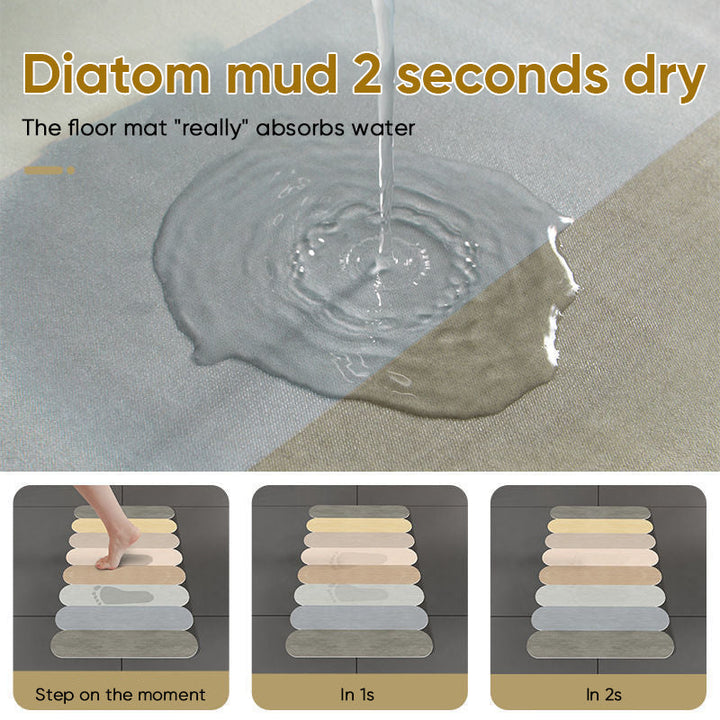 Non-Slip Absorbent Striped Floor Mat, Quick-Drying Bathroom Balcony Rug | Stornfield