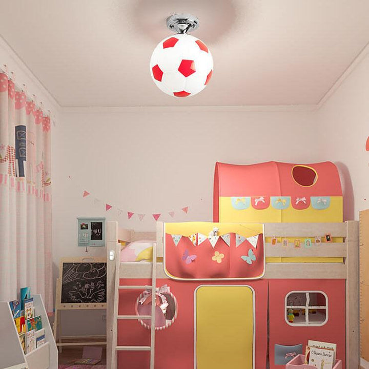 Stornfield | SportLume Creative Ceiling Light | Basketball & Football Design | Semi-Flush Mount | Glass Lamp