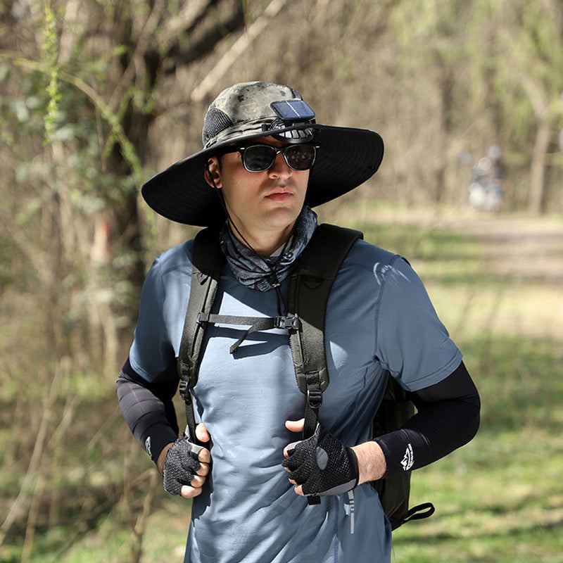 Solar & USB Charging Fan Outdoor Fishing Hat | Stornfield
