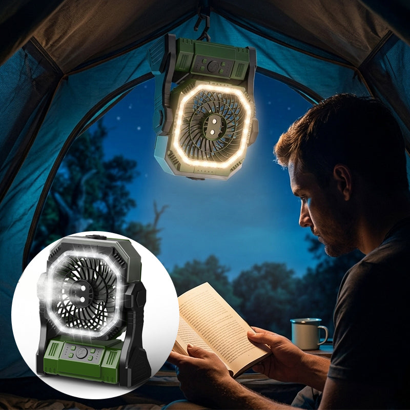 Rechargeable Outdoor Camping Fan Light | Stornfield