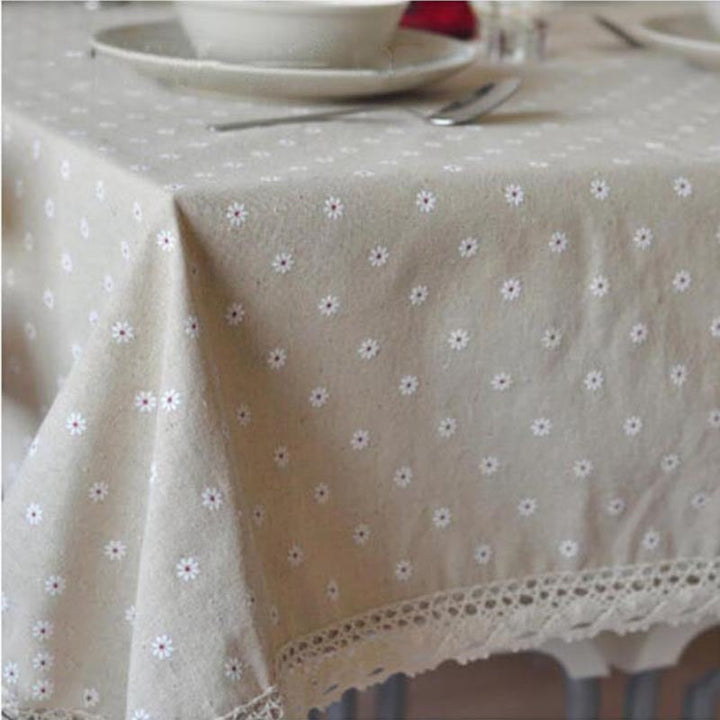 Stornfield | Daisy Print Cotton Linen Tablecloth