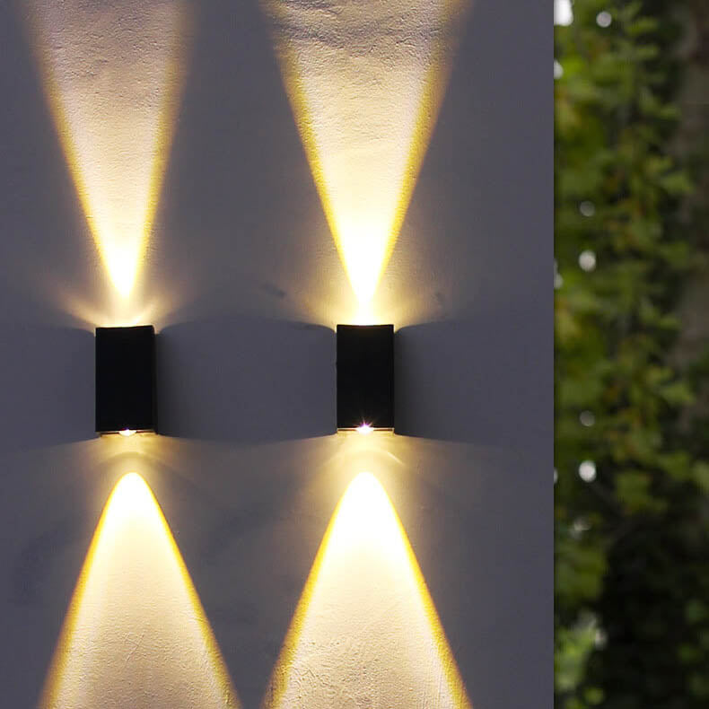 Simple Solar Trapezoid Outdoor Waterproof Up and Down Lights LED Wall Sconce Lamp | Stornfield