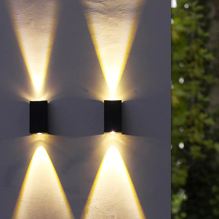 Simple Solar Trapezoid Outdoor Waterproof Up and Down Lights LED Wall Sconce Lamp | Stornfield