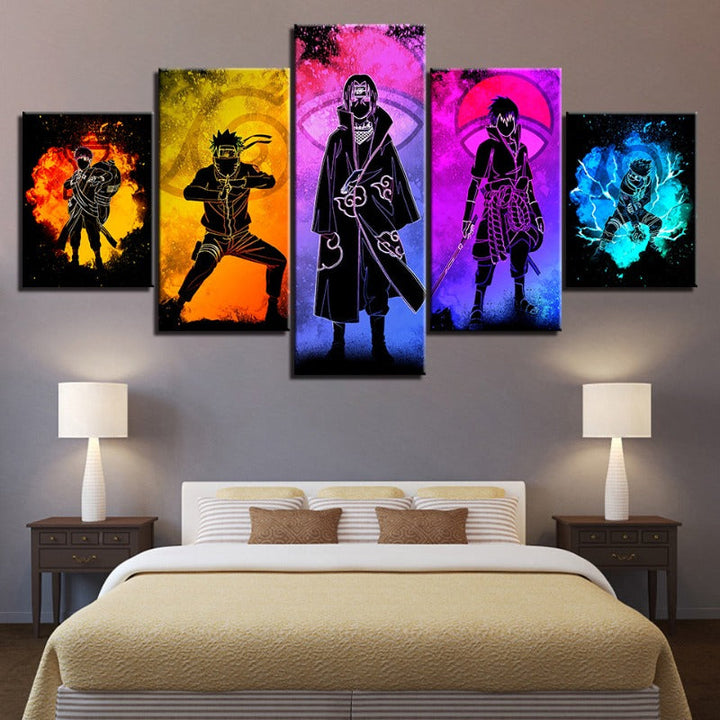 Stornfield | 5 Piece Naruto Anime - Canvas Wall Art Painting