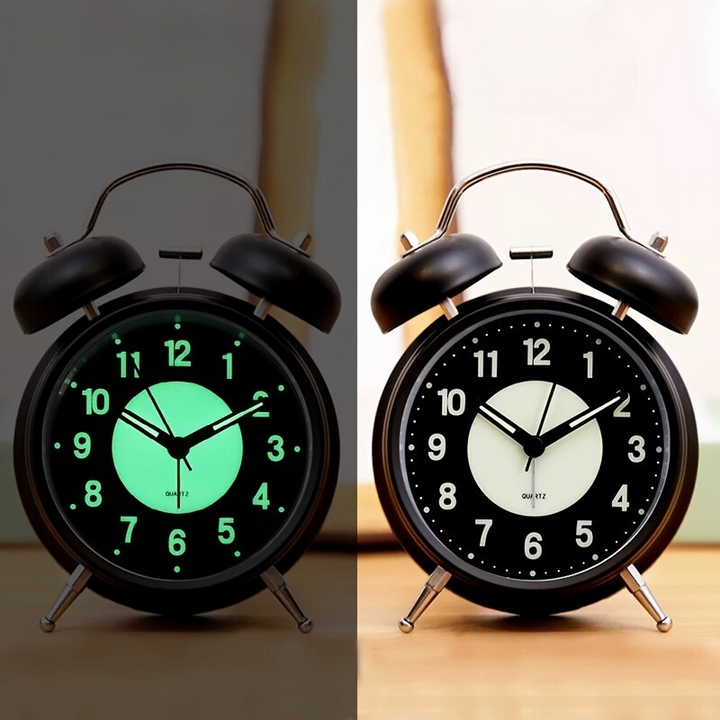 Stornfield | LuminousTime - Elegant Metallic Alarm Clock with Soft Lighting for Peaceful Mornings and Evenings