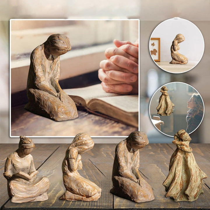 Stornfield | Sweet Hour of Prayer, beautiful hand-cast inspiring sculpture of a praying woman