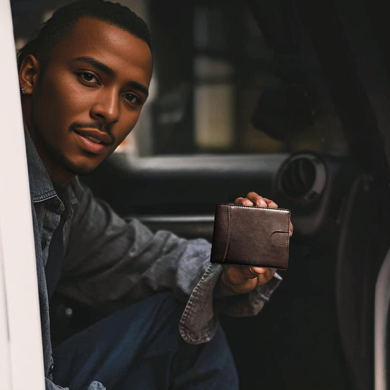 Stornfield | Theft-proof magnetic card holder made of genuine leather