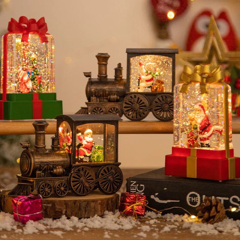 Christmas Crystal Floating Snow Train Light | Stornfield