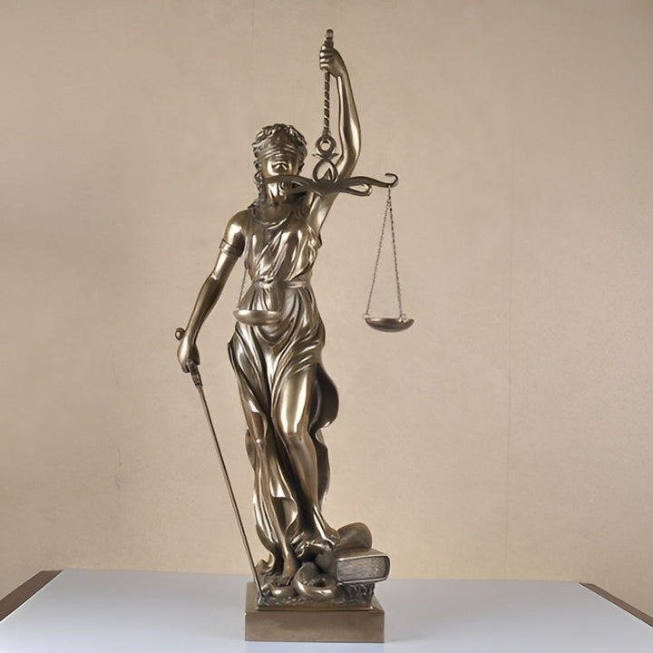 Statue of the Goddess of Justice – An elegant decorative sculpture of Justitia | Stornfield