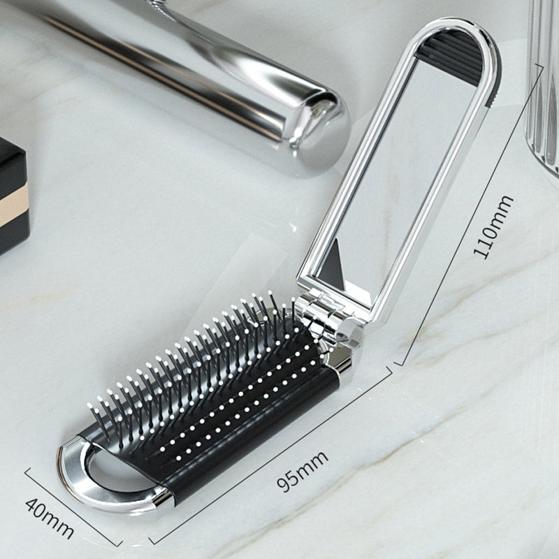 Stornfield | Flex Mirror Travel Hair Brush | Foldable & Compact | Convenient Hair Styling On the Go