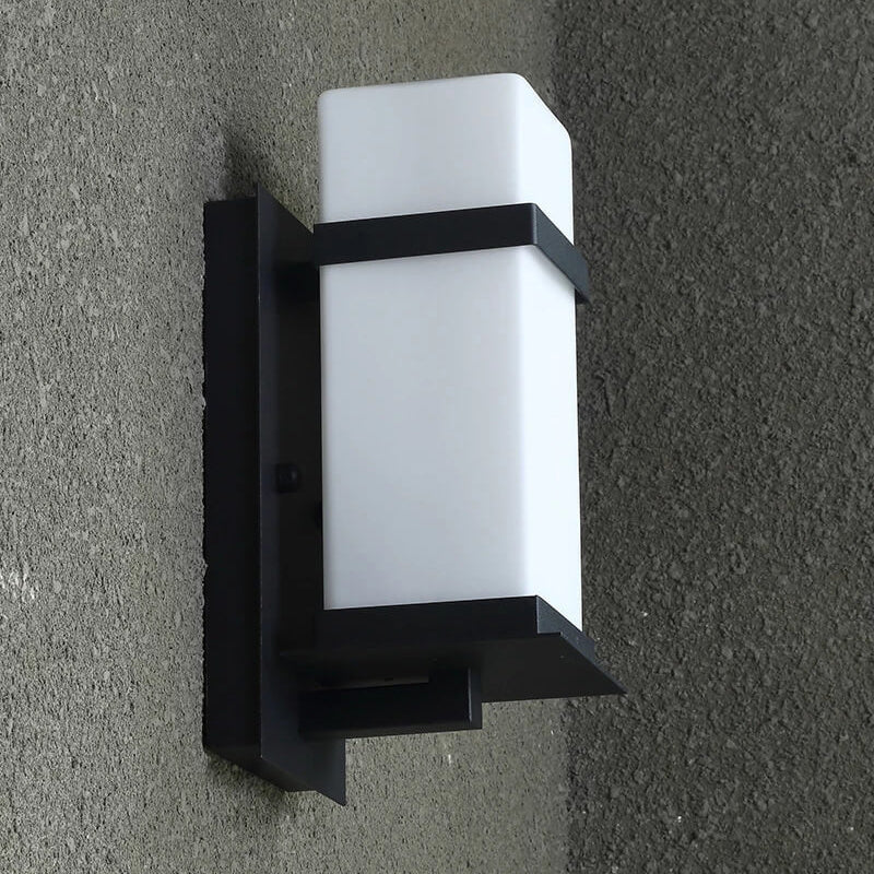 Modern Chinese Square Outdoor Waterproof 1-Light Wall Sconce Lamp | Stornfield