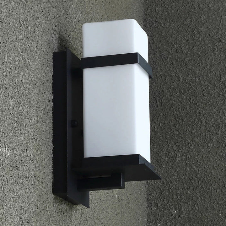 Modern Chinese Square Outdoor Waterproof 1-Light Wall Sconce Lamp | Stornfield