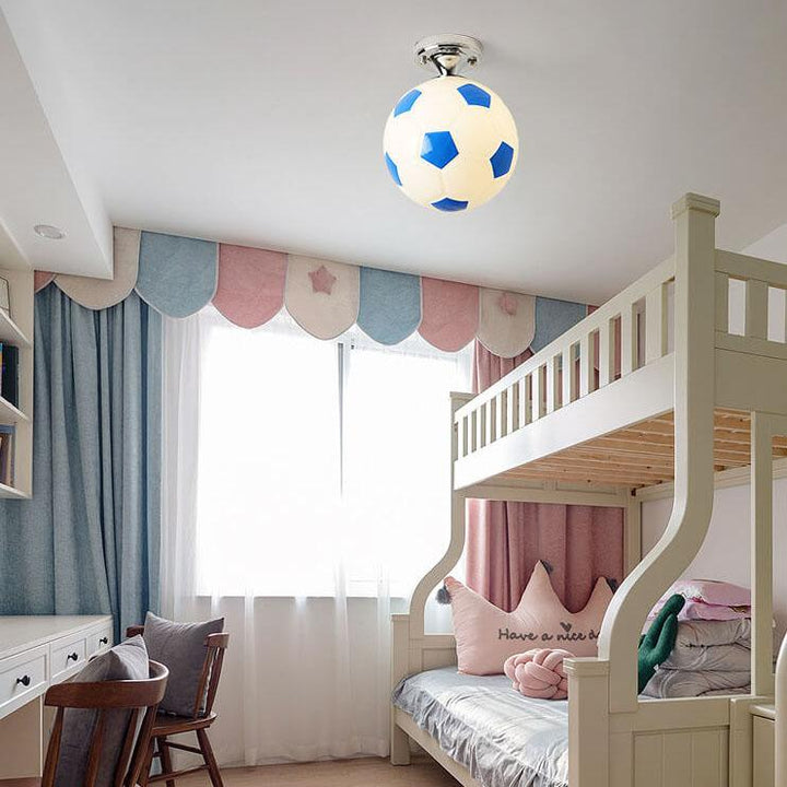 Stornfield | SportLume Creative Ceiling Light | Basketball & Football Design | Semi-Flush Mount | Glass Lamp