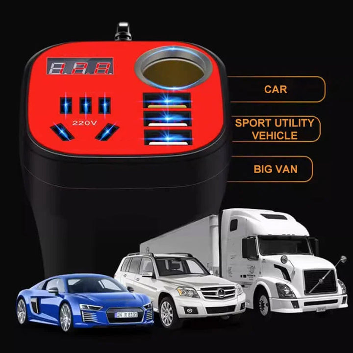 Car Mounted Cup Type Inverter Converter QC Charger | Stornfield