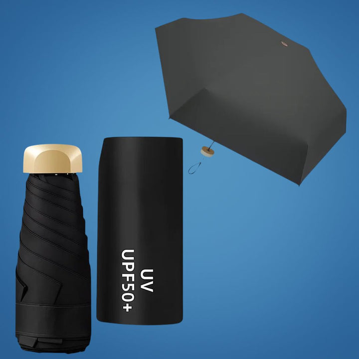 UrbanBrolly | UV Mini Folding Umbrella - UPF 50+ Sun Protection - Water Resistant - Lightweight and Pocket-sized for Travel Stornfield