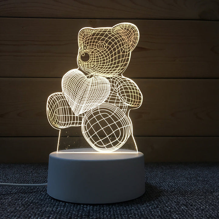3D Love Bear Night Light Stornfield