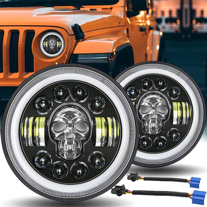 Stornfield | 7 Inch Skull LED Headlight