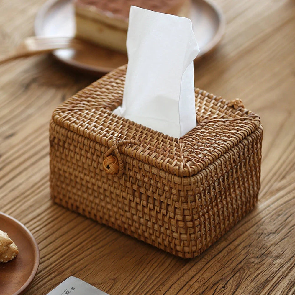 Woven Rattan Tissue Holder | Stornfield