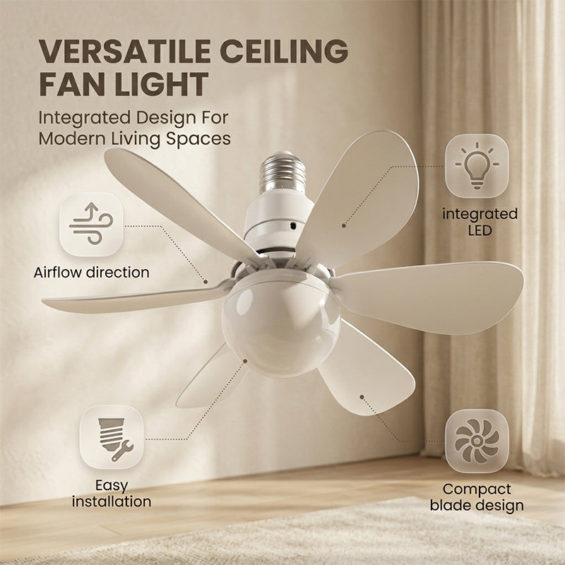 Modern Low Profile Ceiling Fan Light | Stornfield