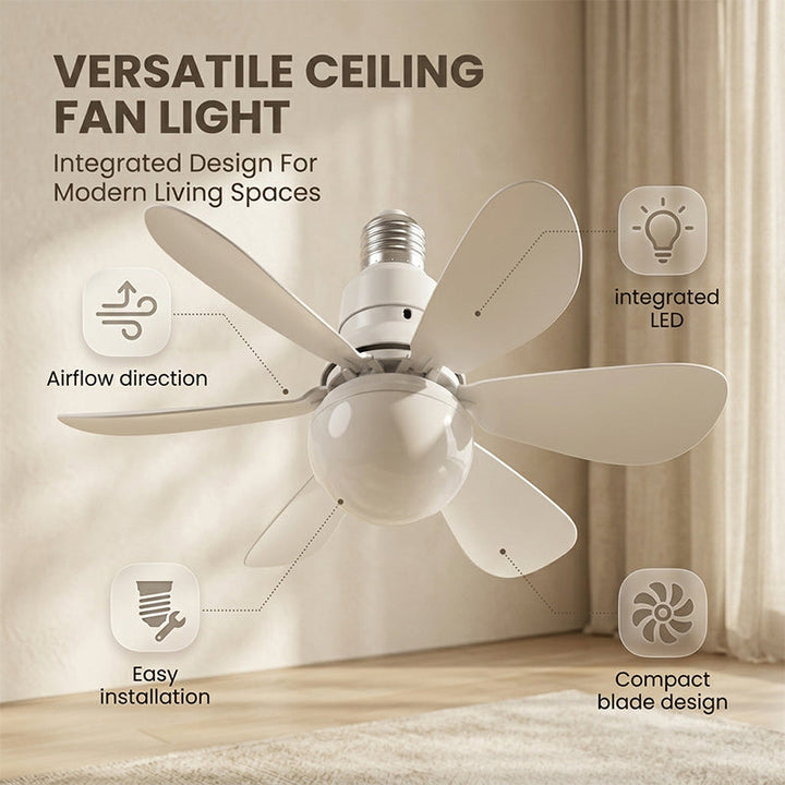 Modern Low Profile Ceiling Fan Light | Stornfield