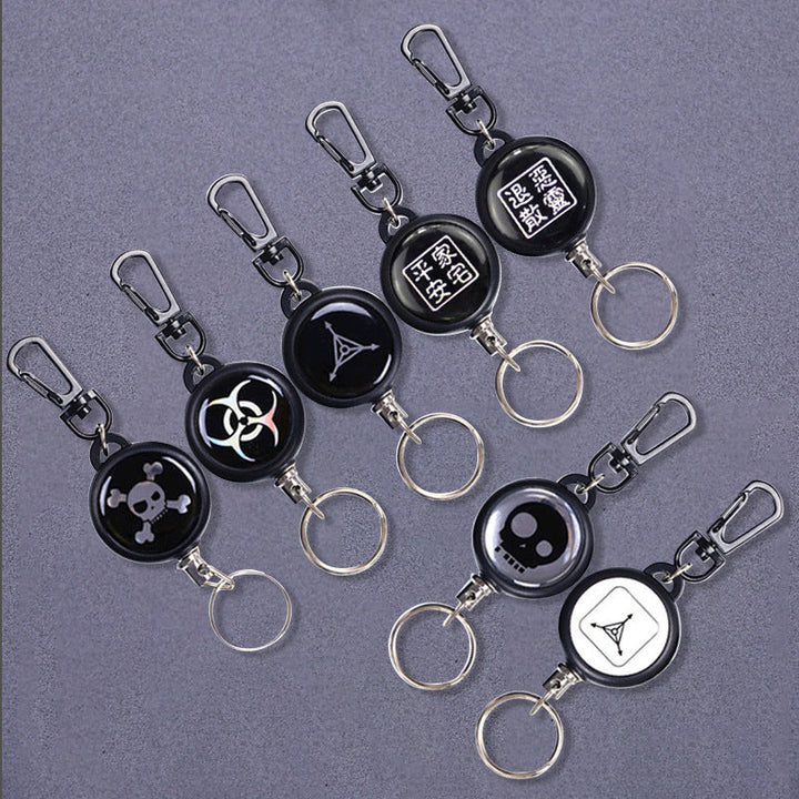 Keychain with retractable wire rope (3 pieces) | Stornfield