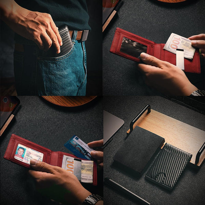 Stornfield | Theft-proof magnetic card holder made of genuine leather