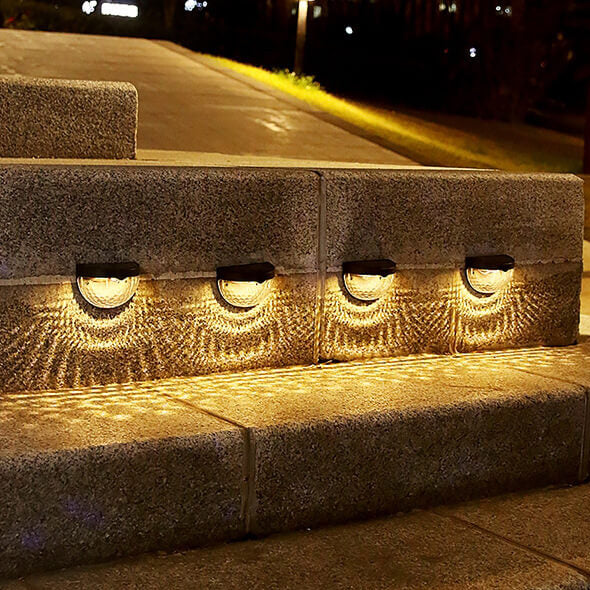 Solar Semi Circle Outdoor Waterproof Light Shadow Fence Wall Sconce Lamp | Stornfield