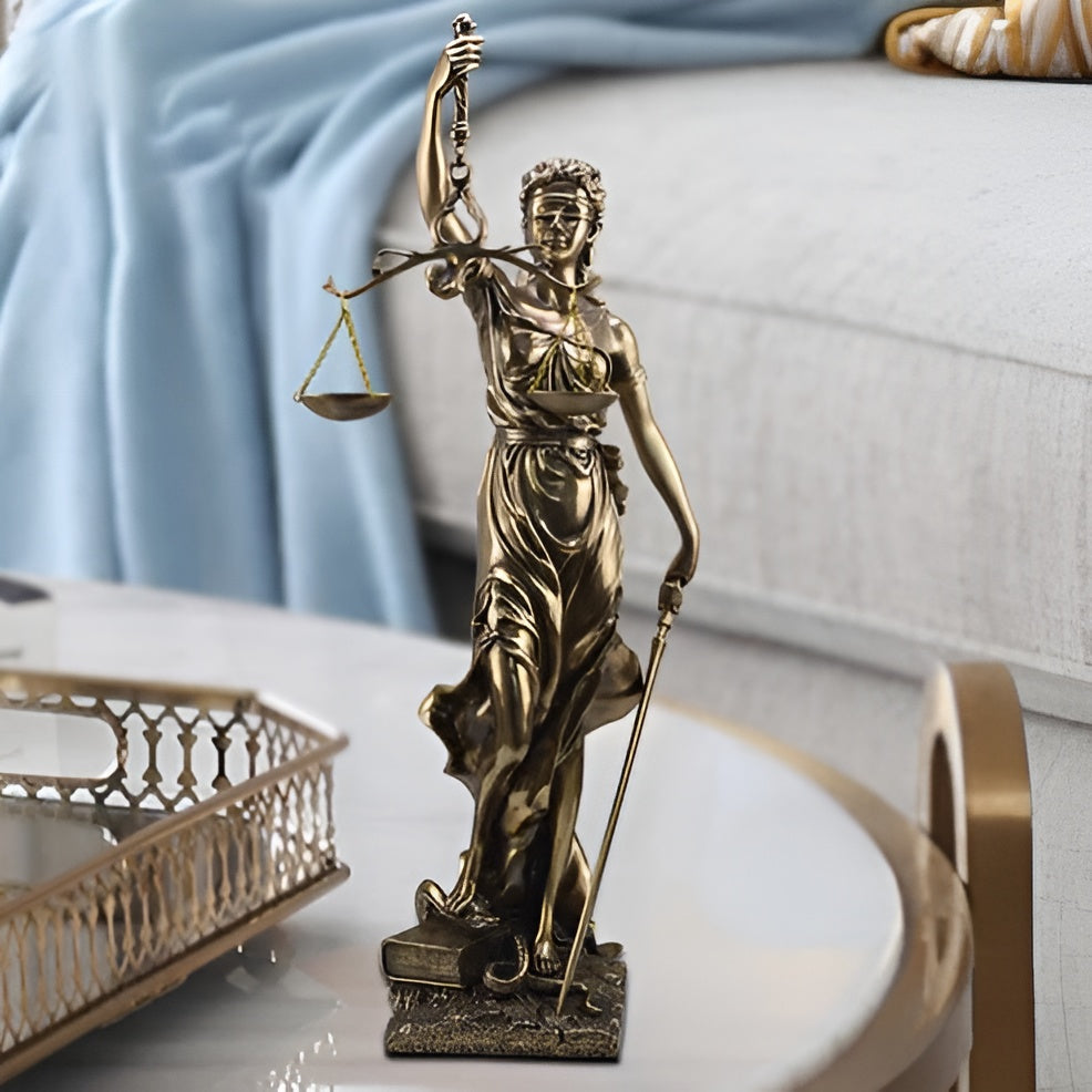 Statue of the Goddess of Justice – An elegant decorative sculpture of Justitia | Stornfield