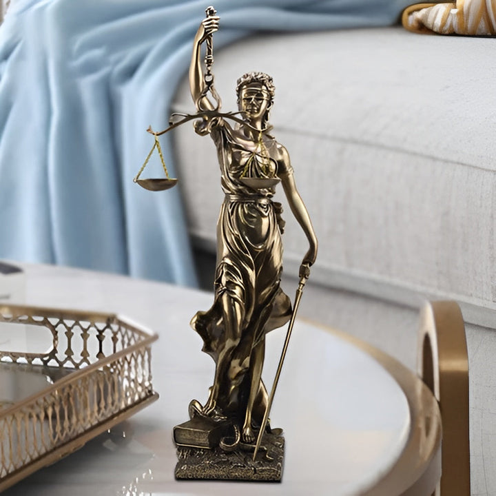 Statue of the Goddess of Justice – An elegant decorative sculpture of Justitia | Stornfield