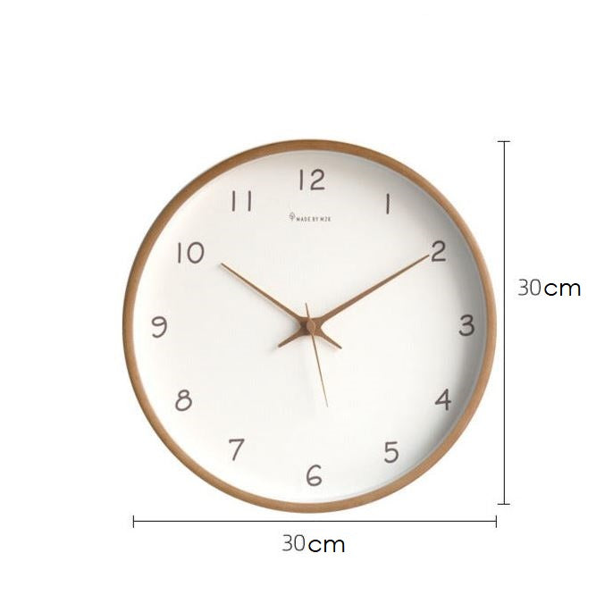Stornfield | Simple Solid Wood Analog Wall Clock for Home – Timeless and Elegant!