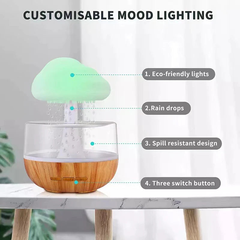 Rain Cloud Mushroom Air Humidifier Night Lamp | Stornfield