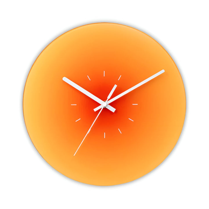 Glass Wall Clock – Modern Design with Sunset Motif | Stornfield
