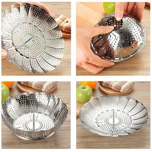 Folding Mesh Steamer Basket Steel Stornfield