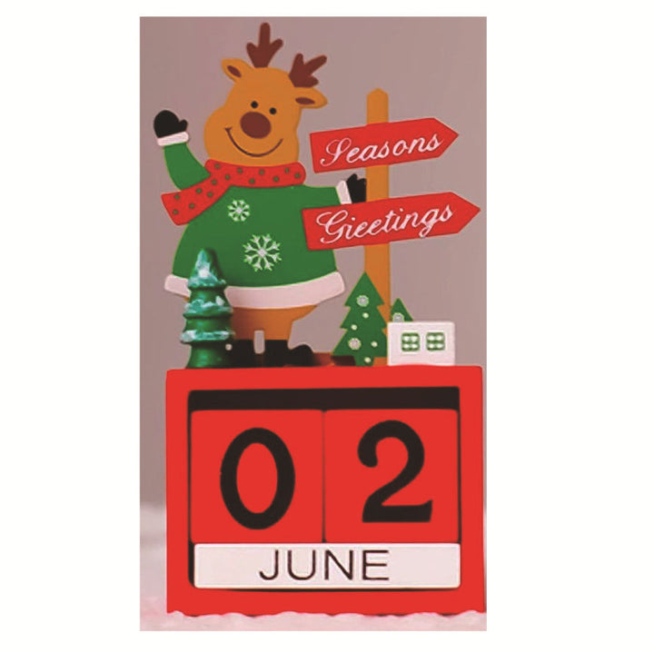 Decorative wooden Advent calendar for the table