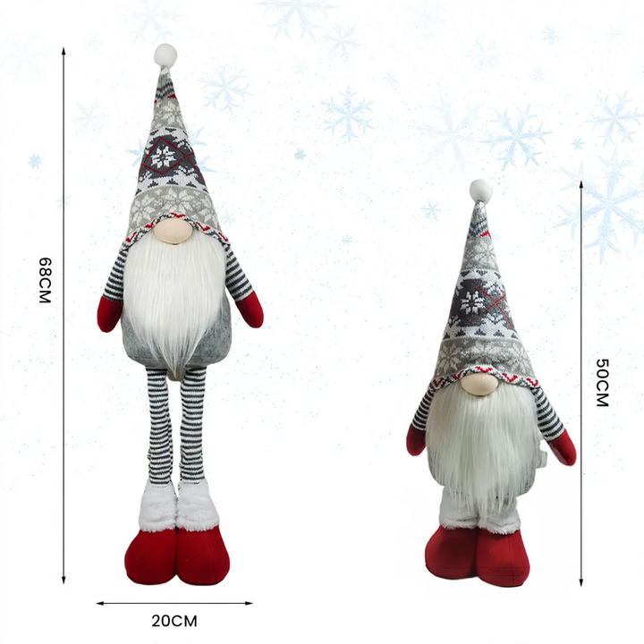 Telescopic gnome figure, height adjustable