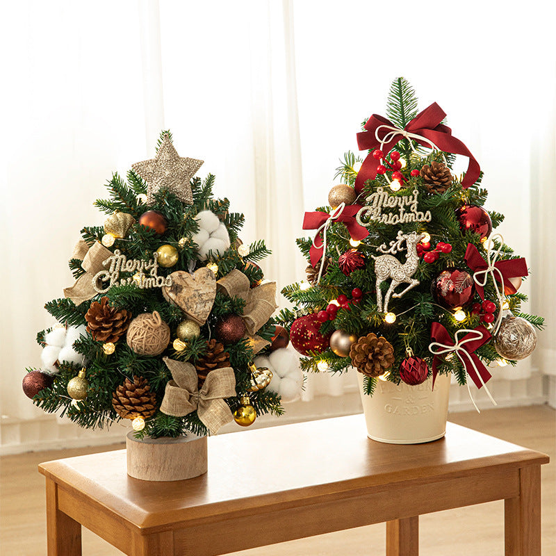 Mini Christmas tree made of PE, 45 or 60 cm, with lighting