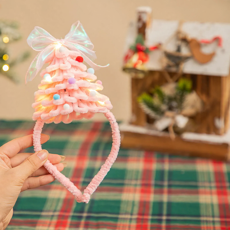 DIY Christmas Tree Table Decoration made of Bendable Plush