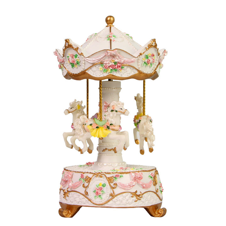 Carousel music box with lighting
