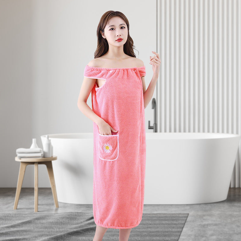Coral fleece bathrobe for ladies