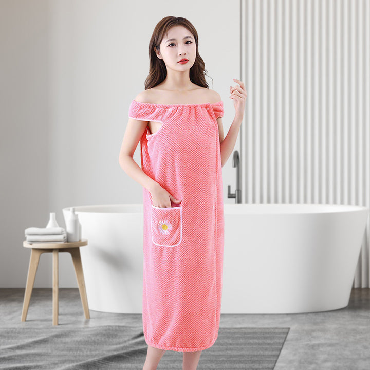 Coral fleece bathrobe for ladies