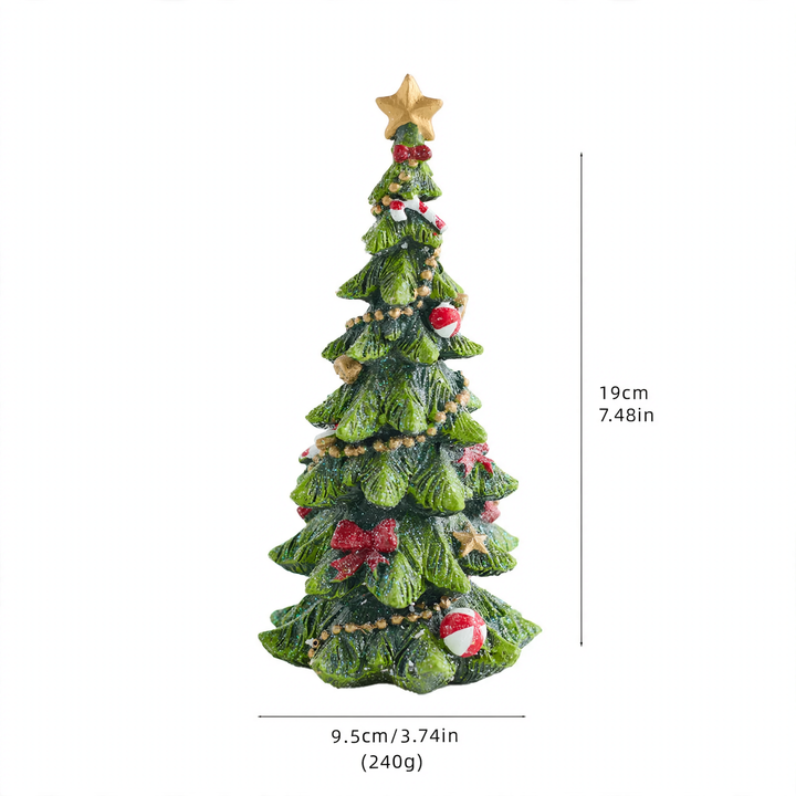 Decorative Christmas tree music box made of resin