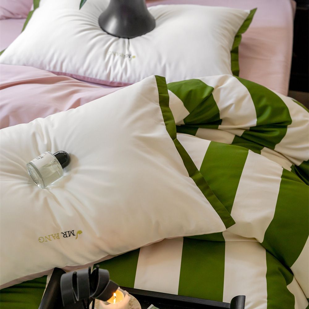 Cotton bedding set, brushed, with cartoon embroidery