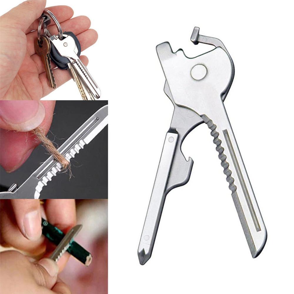 6-in-1-Keyring Multitool Mini-Multitool Keychain Pocket Stainless Steel Foldable Swiss Tech Easy Bottle Opener Keychain | Stornfield