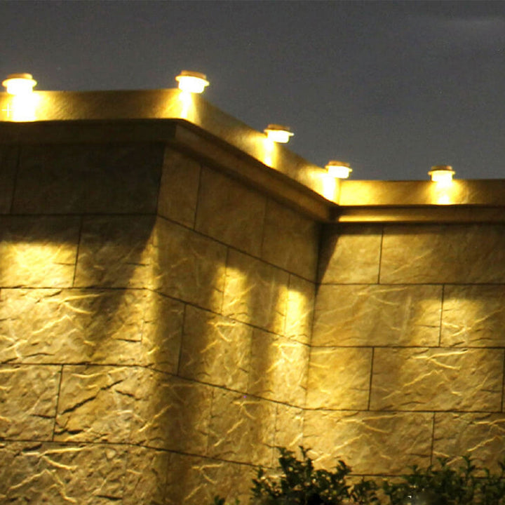 Solar Cylinder LED Outdoor Waterproof Fence Wall Sconce Lamp | Stornfield