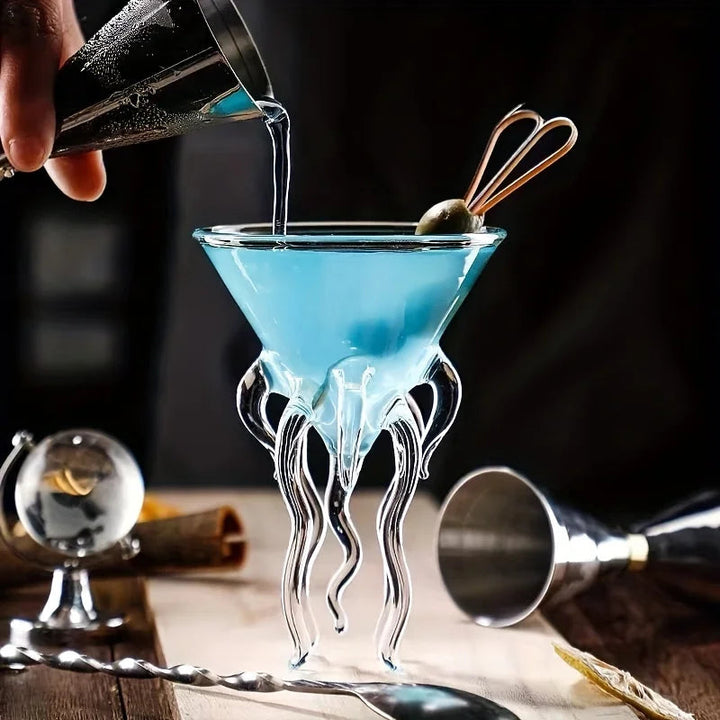Unique, octopus-inspired cocktail glass by Stornfield