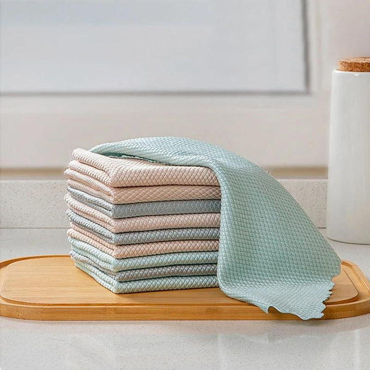 Fish Scale Microfiber Polishing Cleaning Cloth Set 5 Pcs | Stornfield