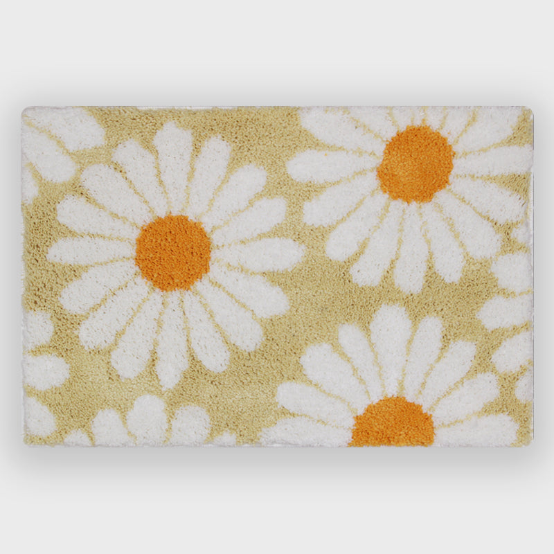Stornfield | Feblilac Sweet Daisy Bath Mat, Purple Flower Bathroom Mat