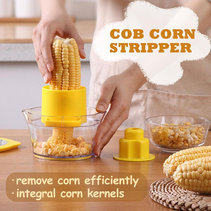 Cob Corn Stripper With Built-In Measuring Cup And Grater | Stornfield