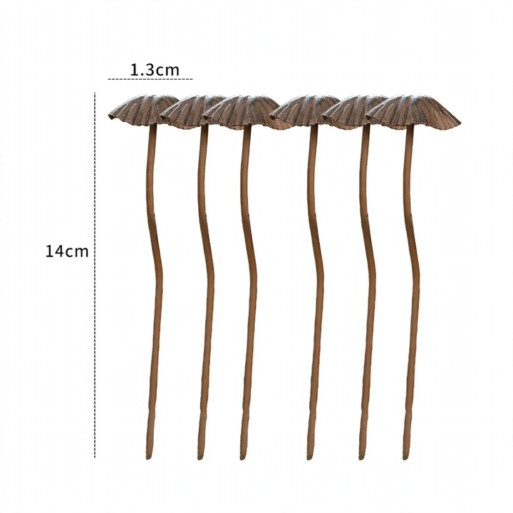 Metal mushroom flower stake for garden and home
