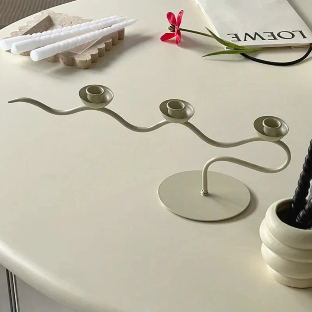 Triple-Arm Iron Candle Holder | Stornfield
